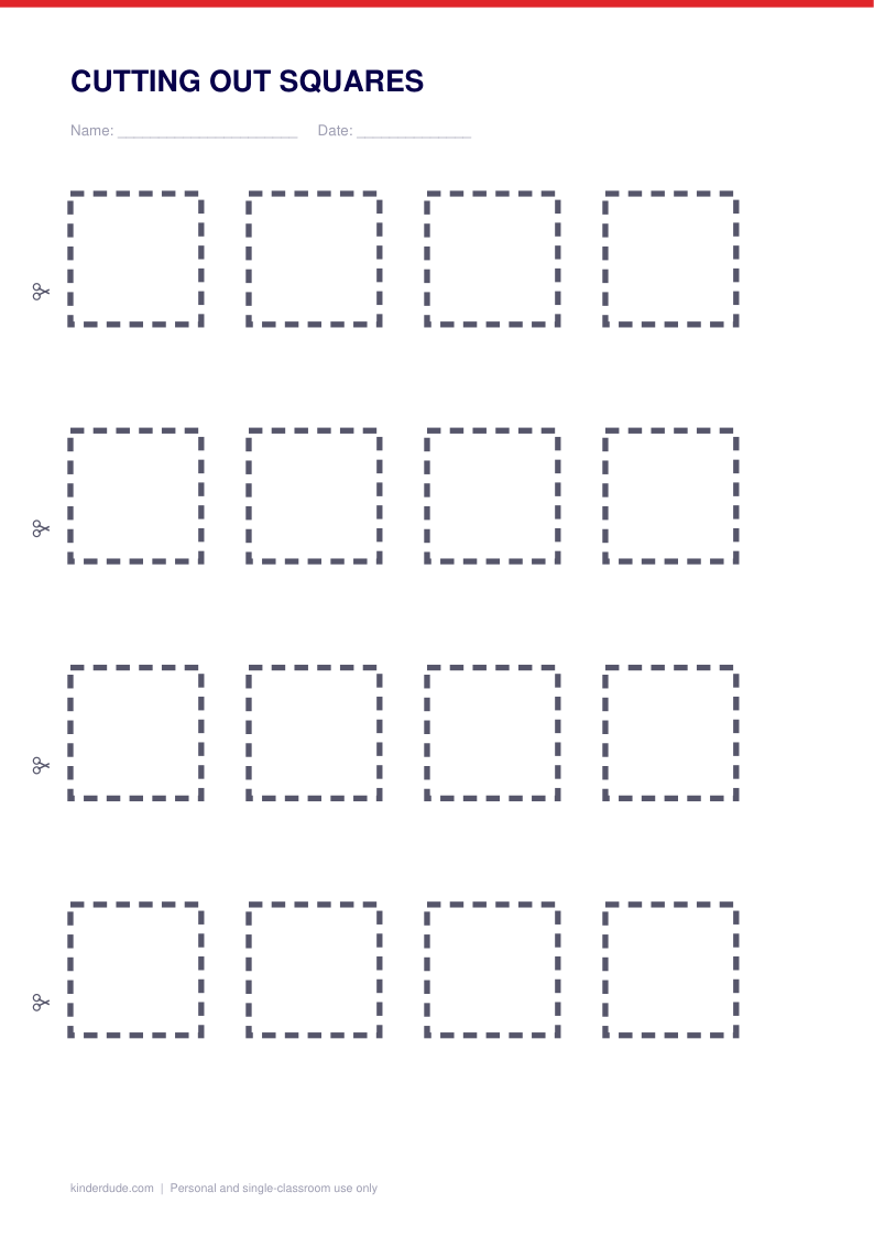 Cutting out squares